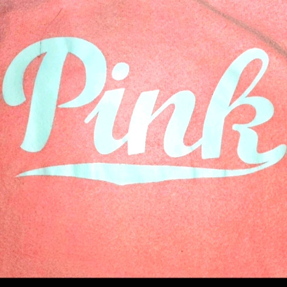 Vs pink lace up front hoodie